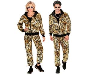 W WIDMANN MILANO Party Fashion - Costume Tracksuit, Animal Pattern Tiger, Gold Metallic, Animal Print, 80s Outfit, Jogging Suit, Bad Taste Outfit, Fancy Dress Costumes