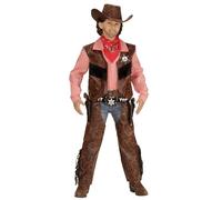WIDMANN 05928, Shirt's Cowboy Costume with Waistcoat, Chaps and Hat