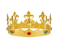 W WIDMANN MILANO Party Fashion - Crown with Fleur-de-Lis made of metal, costume accessory for king and queen, carnival