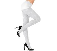 W WIDMANN MILANO Party Fashion Damen Widmann Widmann 2088R - Glitzer-Strumpfhose, rot, 40 DEN, Socken, Hose, Strumpfwaren, Weihnachten, Teufel, Christkind, Engel, Accessoire, Kostüm (1er Pack)