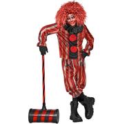 W WIDMANN MILANO Party Fashion - Evil Clown Children's Costume Set | Horror clown top with collar and trousers for Halloween, carnival and horror themed party