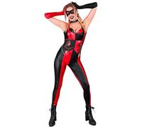 W WIDMANN MILANO Party Fashion - Evil Harlequin Costume, Jumpsuit with Accessories, Horror Clown, Halloween Fancy Dress