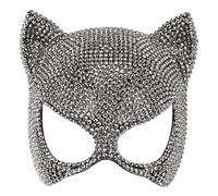 W WIDMANN MILANO Party Fashion - Eye Mask Cat Half Mask Face Mask Accessory for Carnival Costume