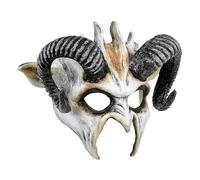 W WIDMANN MILANO Party Fashion - Eye Mask with Horns for Adults, Shaman Mask, Accessory Halloween, Carnival