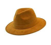W WIDMANN MILANO Party Fashion - Fedora Hat in Suede Look | Vintage headpiece with hat band for men and women, costume accessory for carnival, theme party