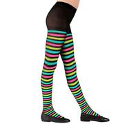 W WIDMANN MILANO Party Fashion - Geometric Pattern Tights for Girls, Carnival, Halloween, Theme Parties