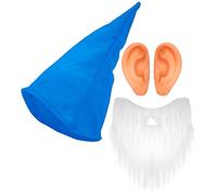 W WIDMANN MILANO Party Fashion - Gnome Costume Set, 3-Piece with Hat, Beard & Ears, Costume Accessory for Carnival