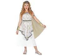 W WIDMANN MILANO Party Fashion - Greek Goddess Costume for Girls, Theater, Gods and Goddesses, Ancient Times, Carnival, Theme Parties, Size 128 cm / 5-7 Years