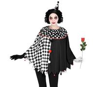 W WIDMANN MILANO Party Fashion - Harlequin, Poncho, Circus, Clown, Carnival, Theme Party Costume