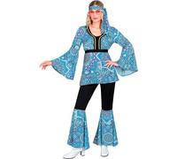 Widmann The 60s Fashion - Blue Mandala (Shirt, Pants, Headband) (XL) Turquoise /