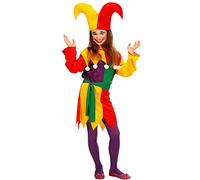 Widmann Girls Jolly Jester Fancy Dress Costume Childs Circus Dress Up Carnival Outfit Children's World Book Day Age 5-7