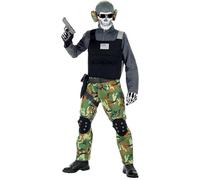 W WIDMANN MILANO Party Fashion - Kinderkostüm Skelettsoldat, Militär Uniform, Verkleidung Karneval