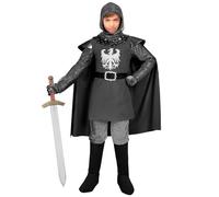 W WIDMANN MILANO Party Fashion - Knight Costume for Boys, Middle Ages, Warriors, Religious Parties, Carnival, Theme Parties, Size 116 cm / 4-5 Years, Grey