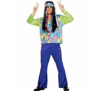 Mens Deluxe Phychedelic Velvet Hippy Man