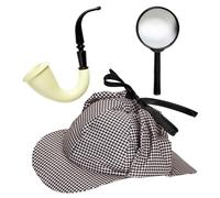 W WIDMANN MILANO Party Fashion - Kostüm Set für Erwachsene, Detektiv oder Alter Mann, für Karneval, Mottopartys