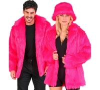 W WIDMANN MILANO Party Fashion kunstpelzjacke Unisex Faux Fur Jacket, Neon-Pink, XXL