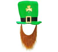 W WIDMANN MILANO Party Fashion - Leprechaun Beard Top Hat for Men, St. Patrick's Day, Carnival, Themed Parties