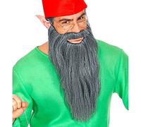 WIDMANN 01527 - Long Beard With Mustache, Adult Man, Fairy Tales, Fairy Tales, Carnival, Theme Parties, Gray Color