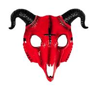 W WIDMANN MILANO Party Fashion - Mask for Devil, Demon, Goat, Lucifer with Horns and Cross, Halloween and Carnival