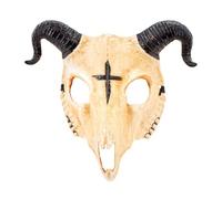 W WIDMANN MILANO Party Fashion - Mask for Devil, Demon, Goat, Lucifer with Horns and Cross, Halloween and Carnival