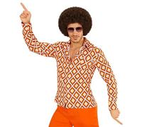 W WIDMANN MILANO Party Fashion Men's 70er Jahre Herrenhemd 70s Shirt, Rhombus, XXX-Large