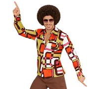 W WIDMANN MILANO Party Fashion Men's Camicia Da Uomo Anni '70 Shirt, Multicolored, 3XL