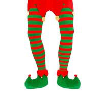 Mens ELF Tights - Red Green Loops , Male
