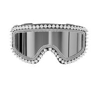 W WIDMANN MILANO Party Fashion - Mirrored ski goggles with studs and rhinestones, accessory carnival, fun goggles for après-ski party, festival