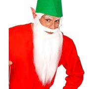 WIDMANN 01528 - Long Beard With Mustache, Adult Man, Fairytales, Fairy Tales, Carnival, Theme Parties, White Color