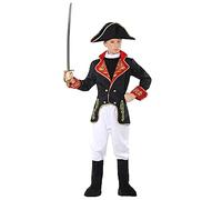 Widmann 02918 Kinderkostüm Children's Napoleon Costume, Solid, Black/White, 158