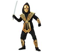W WIDMANN MILANO Party Fashion - Ninja Fighter Costume for Boys, Samurai, Warriors, Carnival, Themed Parties, Size 158 cm / 11-13 Years, Black