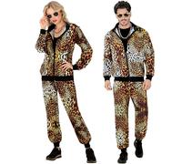 Widmann 79212 Kostüm Trainingsanzug, Tiermuster Leopard Costume Tracksuit, Animal Print, M