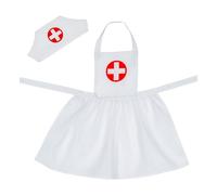 W WIDMANN MILANO Party Fashion - Nurse Costume Set for Girls, Apron and Headdress, Hospital, Carnival, Themed Parties, Size 113 cm / 3-5 Years