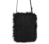 WIDMANN 09821 Women's Plush Handbag, Black, One Size