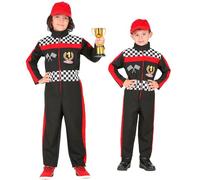 Widmann 52596 Children's Costume Formula 1 Driver, Jumpsuit, Racer, Athlete, Theme Party, Carnival, Multicoloured, 128