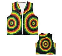 W WIDMANN MILANO Party Fashion - Rastafarian Vest Adult Unisex, Carnival, Jamaicans, Jamaica, Reggae, Celebrities, Rockstars, Pop Stars, Theme Parties
