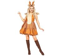 W WIDMANN MILANO Party Fashion REINDEER (DRESS WITH PETTICOAT, HEADPIECE) - (S)