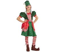 W WIDMANN MILANO Party Fashion - Santa's Helper Elf Costume for Girls, Gnomes, Elves, Fairy Tales, Fantasy, Carnival, Themed Parties, Size 158 cm / 11-13 Years