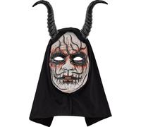 W WIDMANN MILANO Party Fashion - Scary Mask with Hood Adult Demon Costume Accessory Halloween