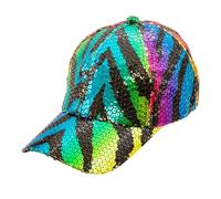 W WIDMANN MILANO Party Fashion - Sequin Baseball Cap, Hat in and Patterns, Capy, Fancy Dress Accessory