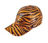W WIDMANN MILANO Party Fashion - Sequin Baseball Cap, Hat in and Patterns, Capy, Fancy Dress Accessory Orange