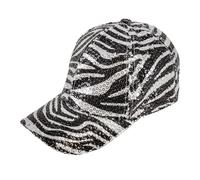 W WIDMANN MILANO Party Fashion - Sequin Baseball Cap, Hat in and Patterns, Capy, Fancy Dress Accessory Silver