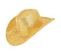 W WIDMANN MILANO Party Fashion - Sequin Cowboy Hat | Glittering Cowboy Hat with Sequins, Western Accessory for Carnival, Theme Party, Festival, JGA