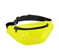 W WIDMANN MILANO Party Fashion - Sequin Waist Bag | Glitter fanny pack for carnival, festivals, theme parties, disco and streetwear outfits