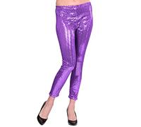 W WIDMANN MILANO Party Fashion - Sequined Leggings Women, Dancer, Celebrities, Pop Star, Rock Star, Disco, Show, Carnival, Theme Parties