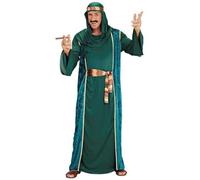 W WIDMANN MILANO Party Fashion Sheik-Green Widmann 10192 Arabic Sheikh Costume, Robe, Long Vest, Belt and Headscarf, Sultan, Arabian for Carnival, Theme Party, M