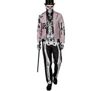 W WIDMANN MILANO Party Fashion - Skeleton Groom Costume with Tailcoat, Bone Man, Undead Fancy Dress for Halloween