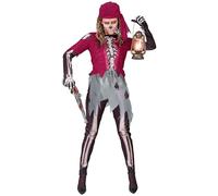 W WIDMANN MILANO Party Fashion - Skeleton Pirate Costume for Women, Buccaneer, Captain, Halloween Fancy Dress