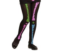 W WIDMANN MILANO Party Fashion - Skeleton Tights for Girls, Dia de los Muertos, Ballerina, Halloween, Carnival, Theme Parties, 70 DEN
