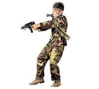 Widmann 11013336 Children's Soldier Costume, Brown/Green, 116 (EU)